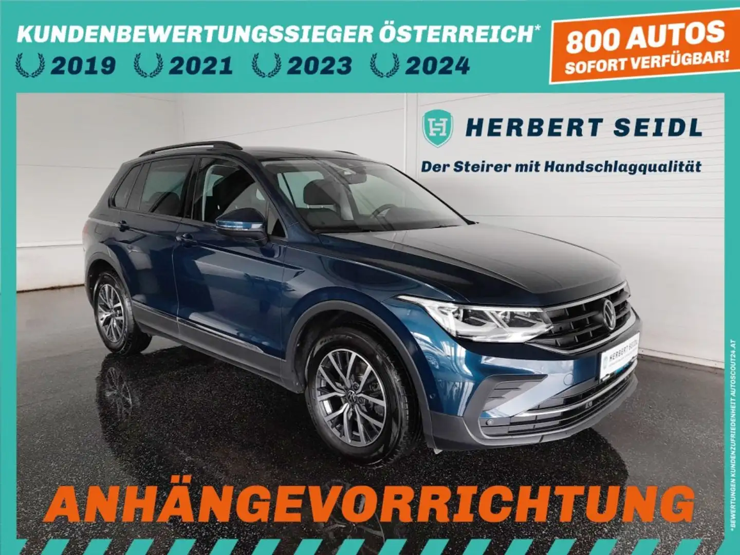 Volkswagen Tiguan LIFE 2,0 TDI DSG *STANDHZG / MATRIX-LED / NAVI / AHV & KAMERA / ACC / E-KLAPPE / TRAVEL ASSIST* Blau - 1