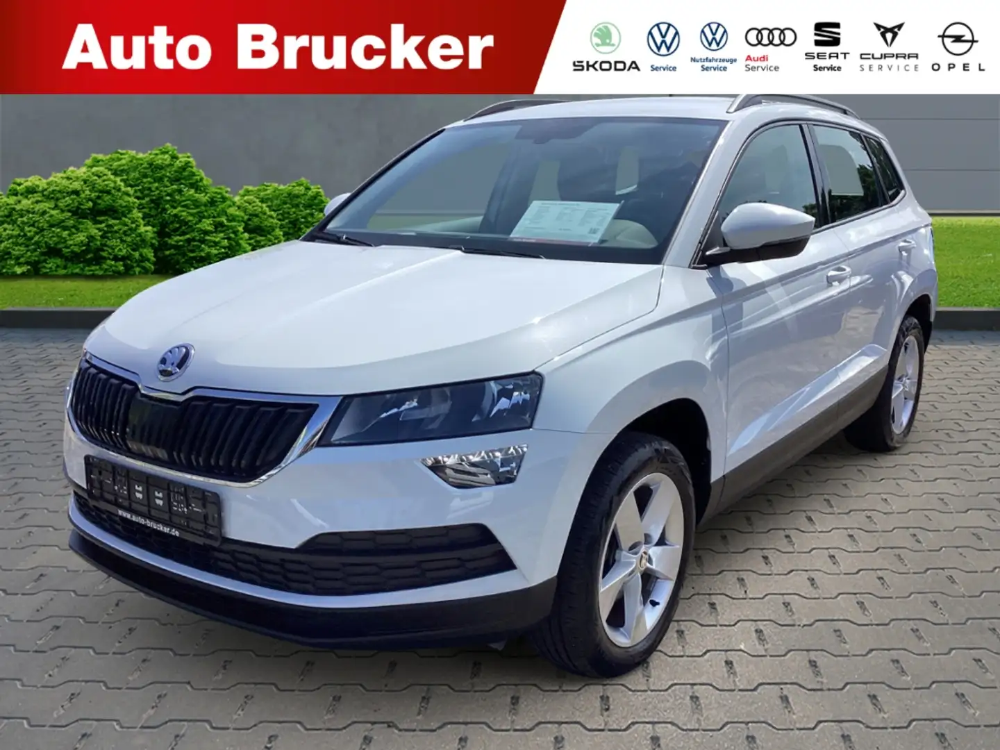 Skoda Karoq Ambition 2.0 TDI+Anhängerkupplung+Alufelgen+LED-TF Weiß - 1