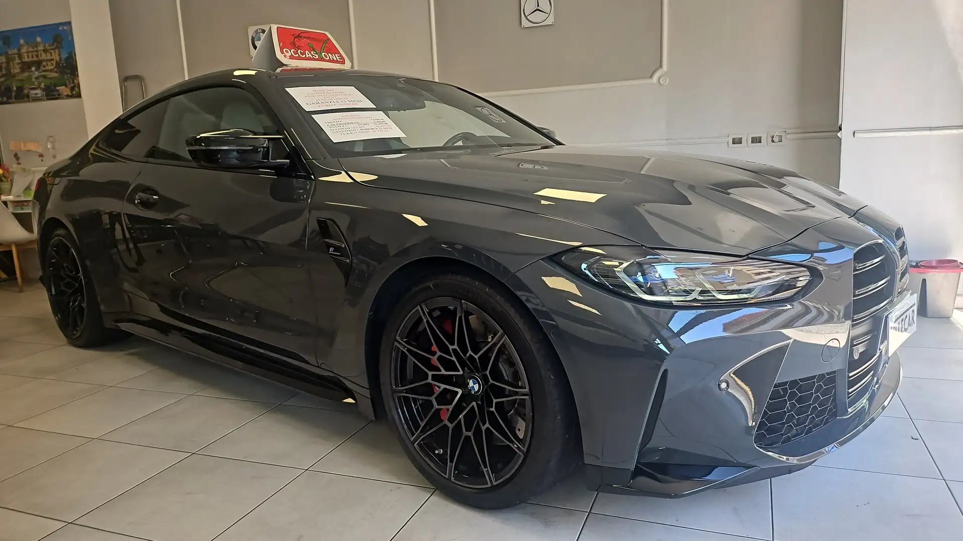 BMW M4 Coupe 3.0 Competition auto Grigio - 2