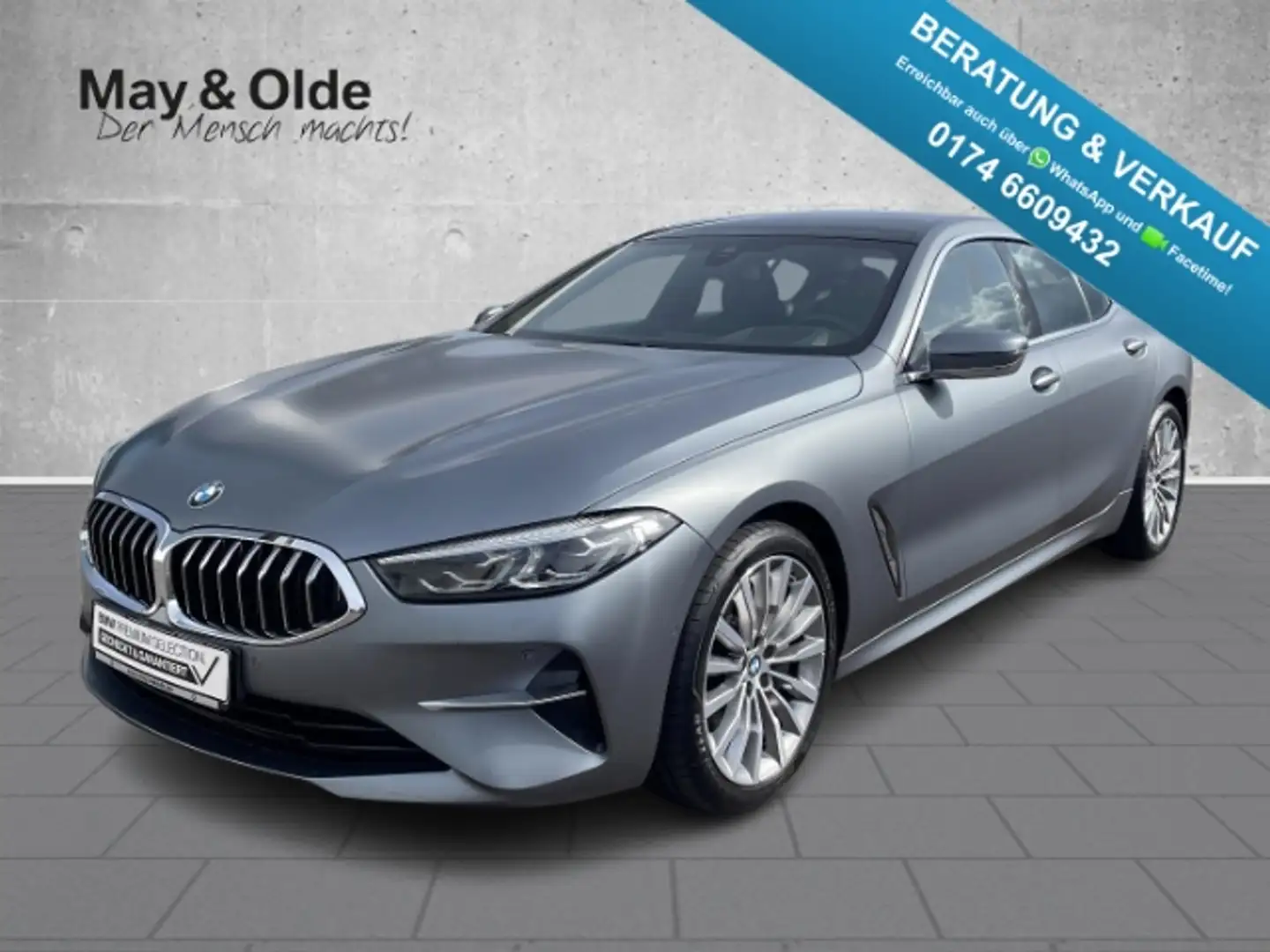 BMW 840 d Gran Coupe xDrive LED Navi Pano HuD Leder Blau - 1