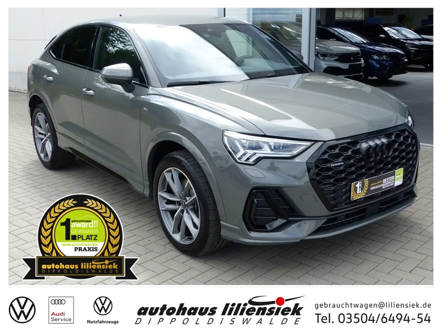 Audi Q3 Sportback 40 TFSI quattro S tronic S-line *LED*PD Gris - 1