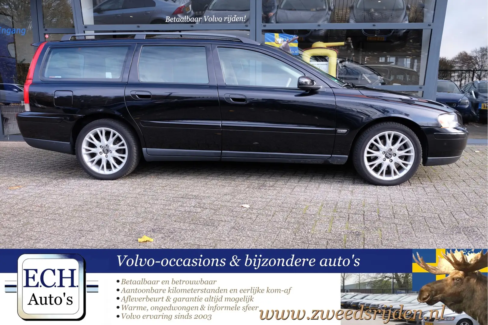 Volvo V70 2.0T 180 pk Aut. Edition II, Leer, Stoelverwarming Zwart - 2