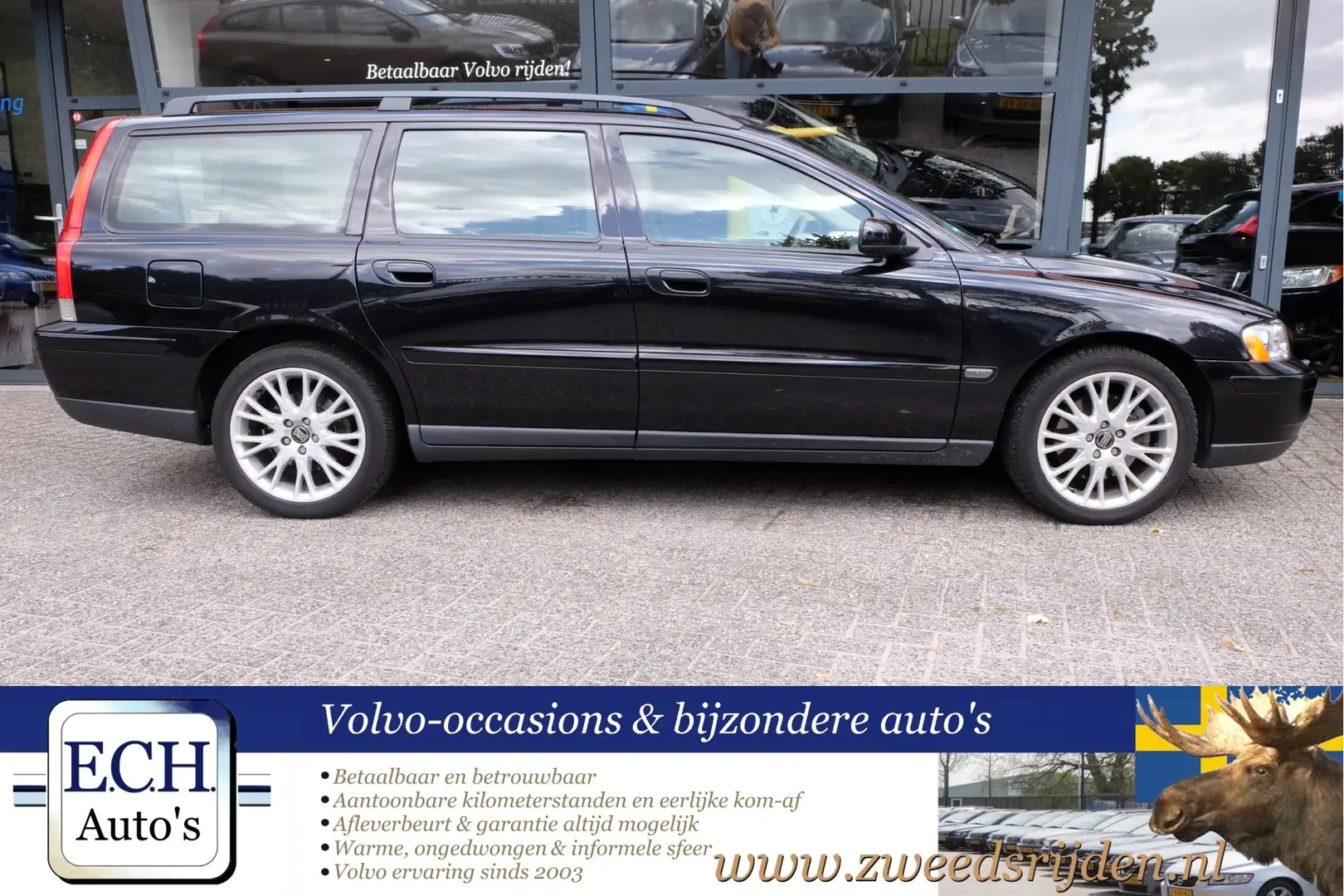 Volvo V70 2.0T 180 pk Aut. Edition II, Leer, Stoelverwarming Schwarz - 2