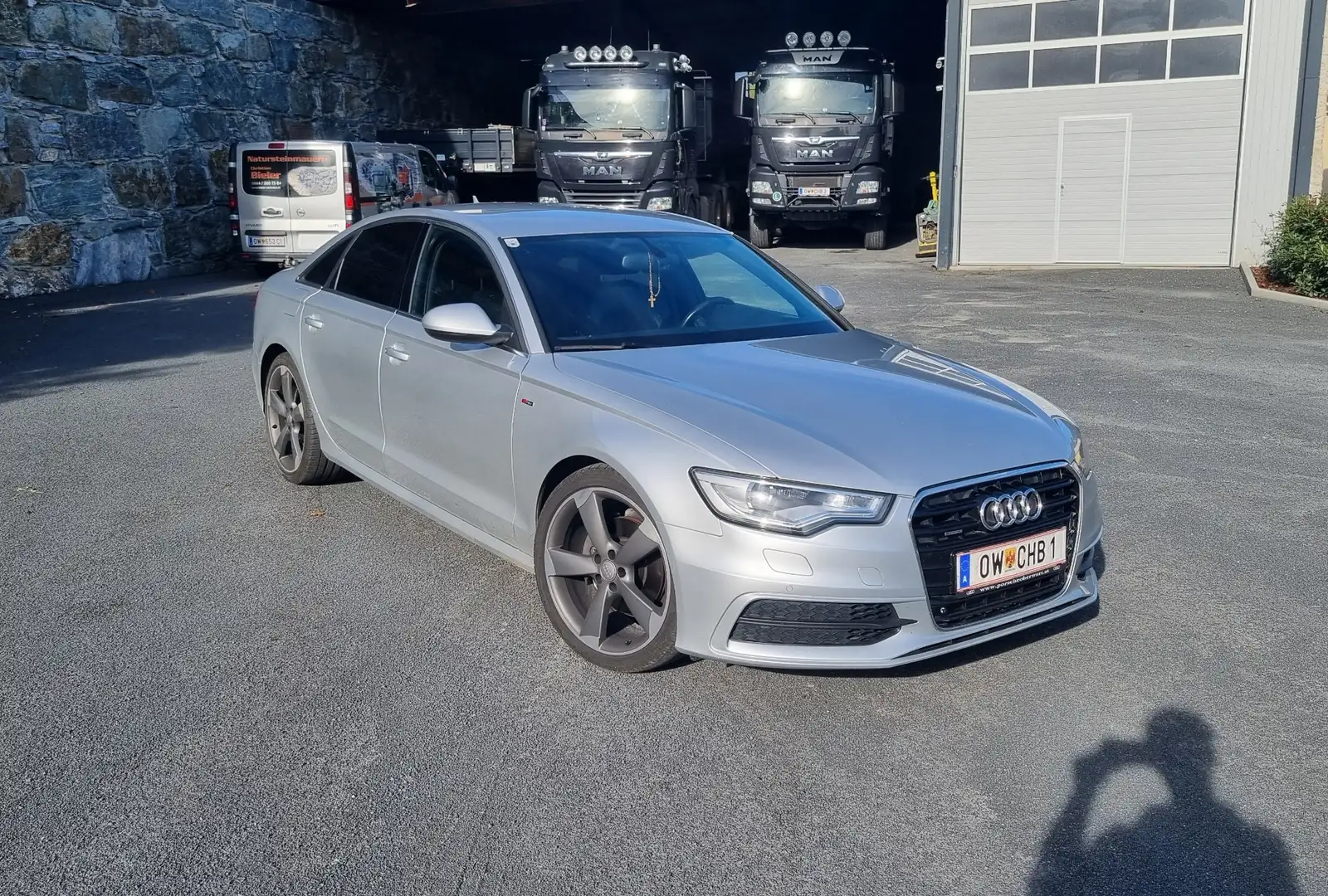Audi A6 3,0 TDI Quattro Sline Silber - 1