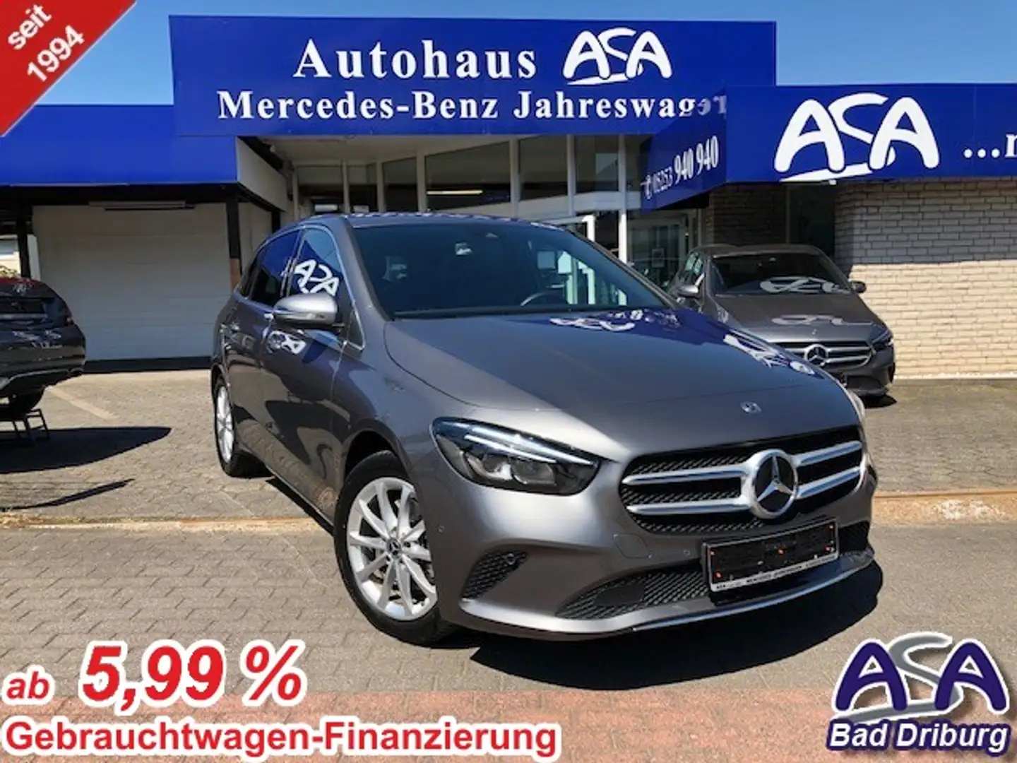Mercedes-Benz B 180 Modelljahr 2020+Kamera+Progressive+LED+AHK+Komfort Grijs - 1