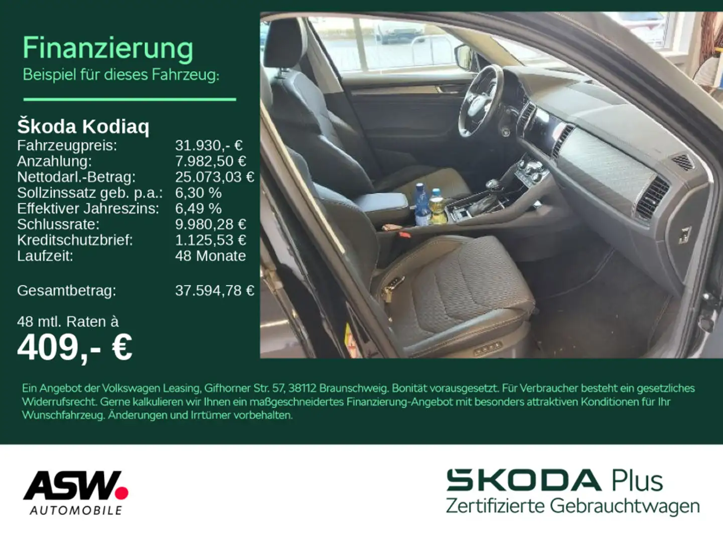 Skoda Kodiaq Style 2.0 TDI DSG LED Navi RFK ACC VC AHK Schwarz - 1