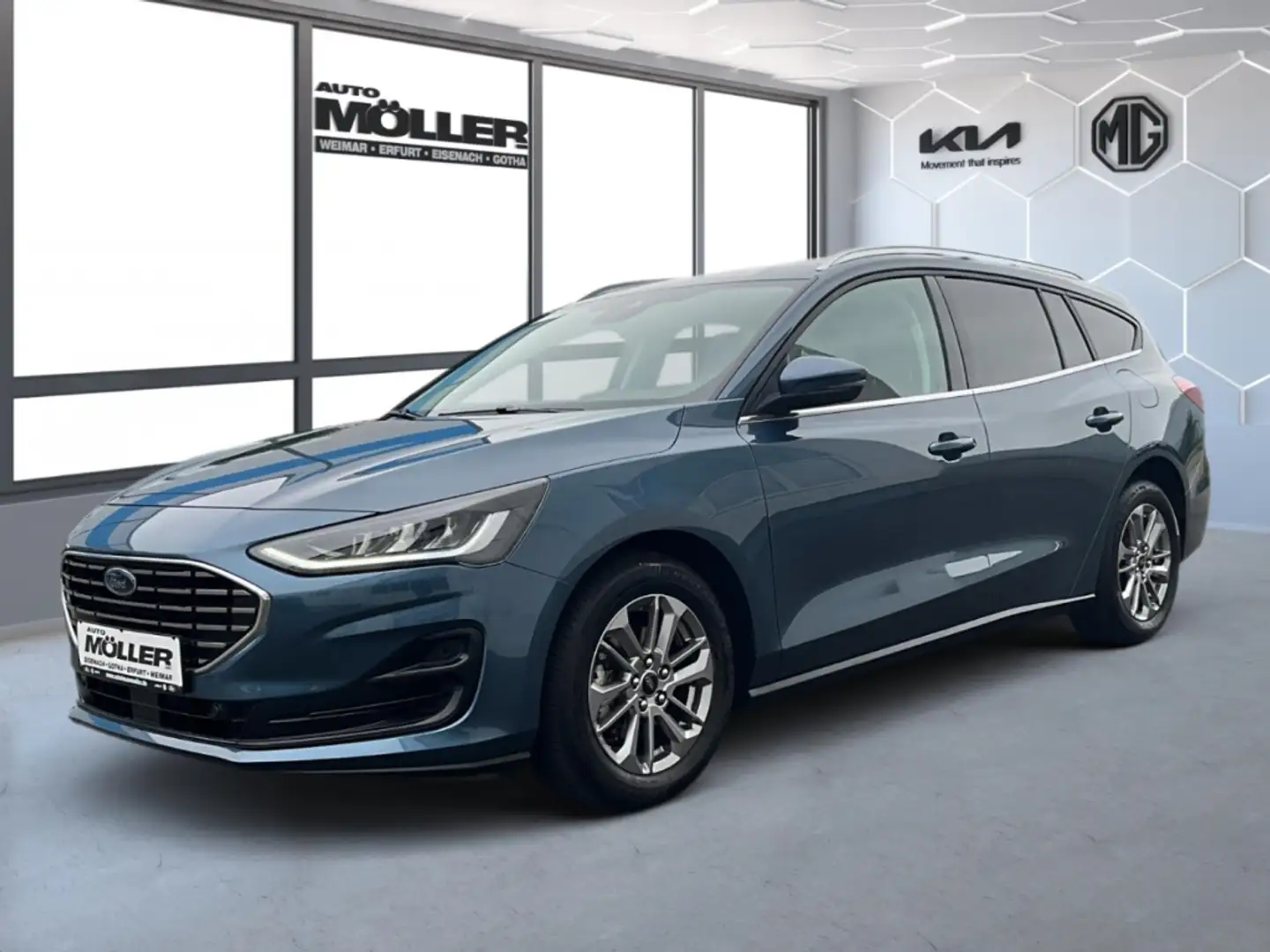 Ford Focus Titanium 1.0 Mild-Hybrid Turnier Navi LED Klimaaut Bleu - 2