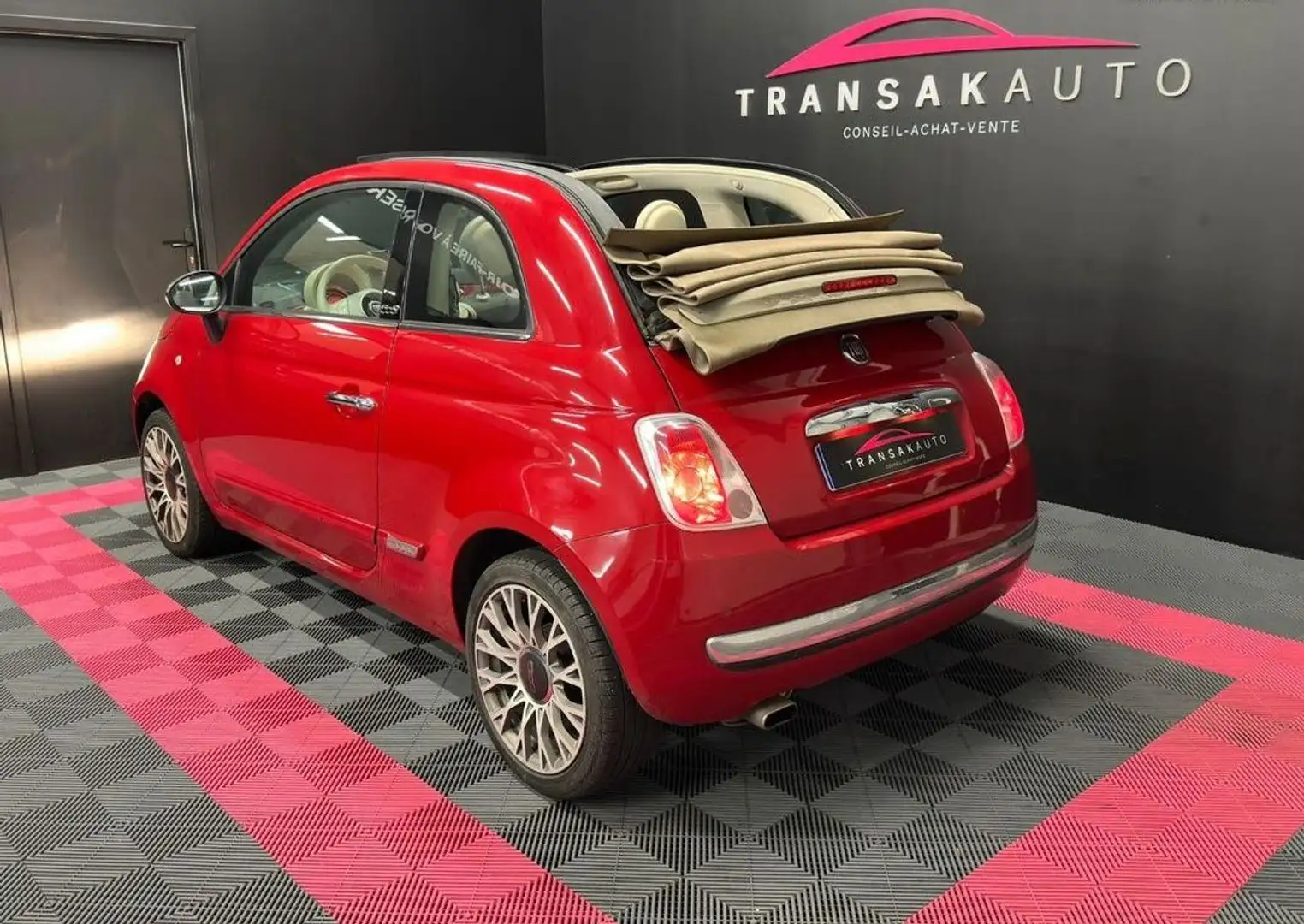 Fiat 500C 1.2 8V 69 ch Lounge RÉVISION À JOUR COURROIE Rouge - 2