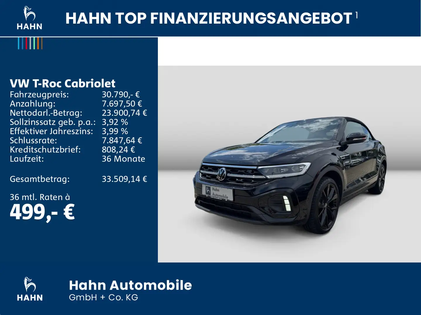 Volkswagen T-Roc 1.5 TSI DSG R-Line DCC AHK Black Schwarz - 2