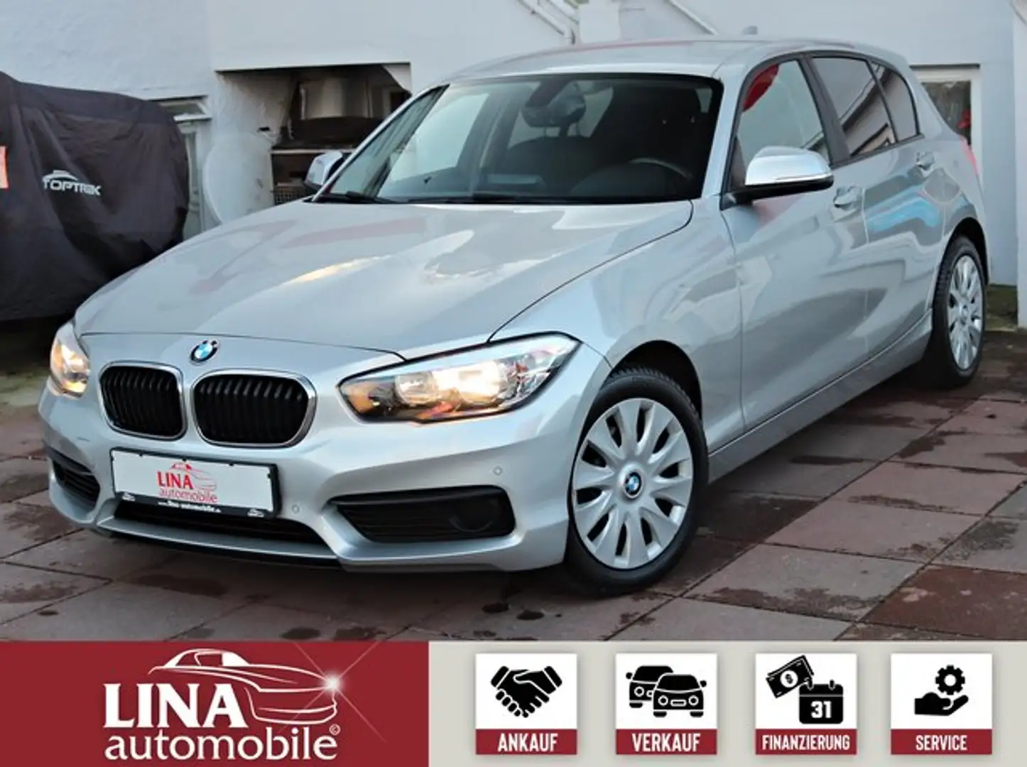 BMW 116 d Aut. 2.Hd*Klimaut.*2xSHZ*PDC* Silber - 1