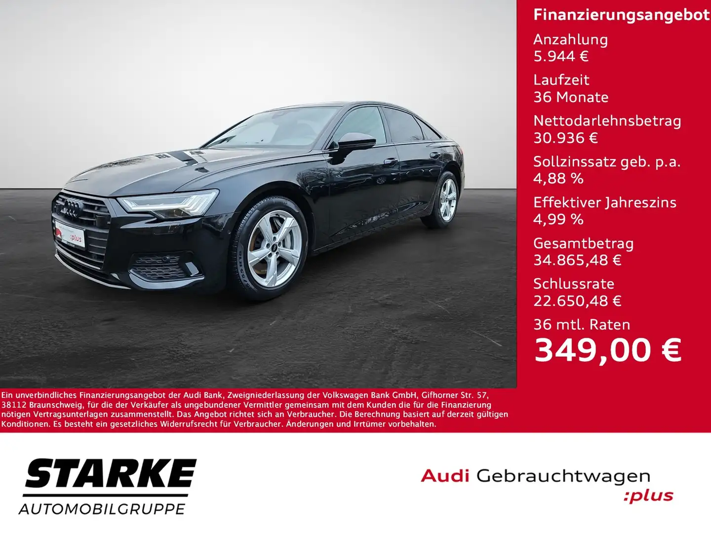Audi A6 Limousine 50 TFSI e S tronic quattro Sport Navi... Schwarz - 1