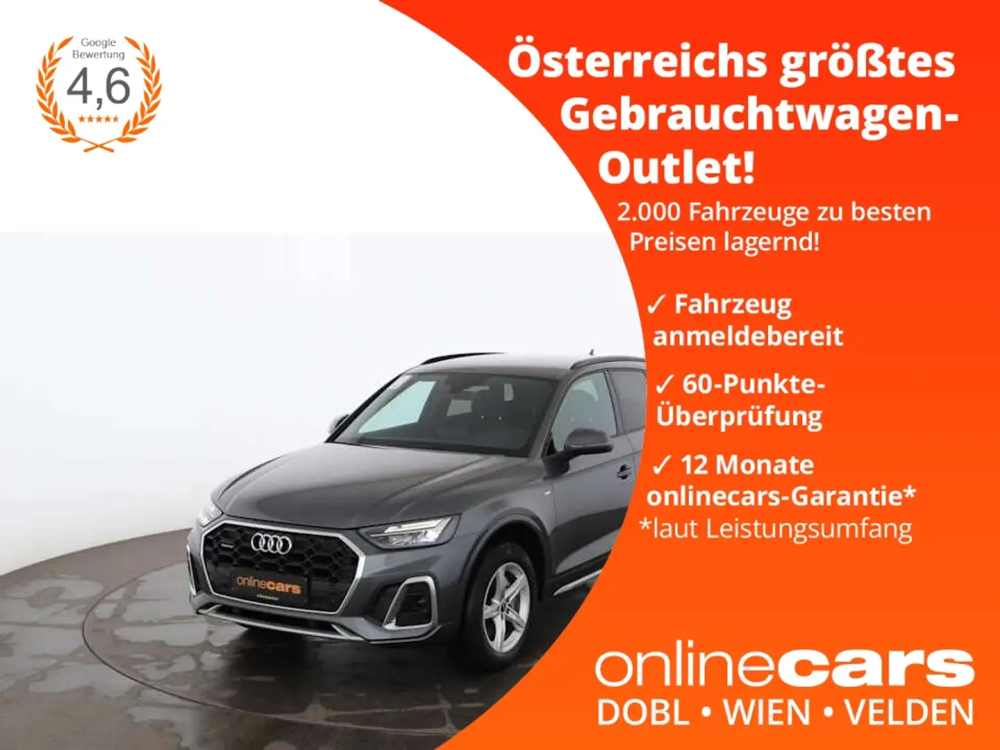 Audi Q5 40 TDI quattro S-Line Aut LED NAVI LEDER TEMP Grau - 1