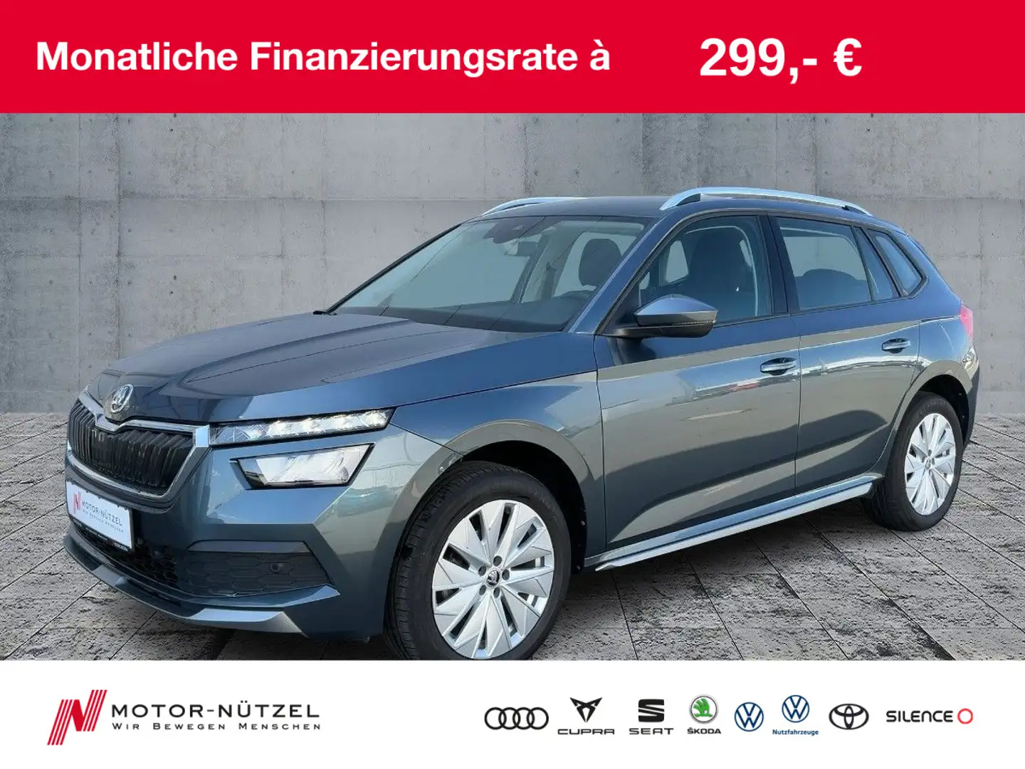 Skoda Kamiq 1.5 TSI STYLE LED+NAVI+SHZ+GRA+PDC+DAB+17" Grau - 1
