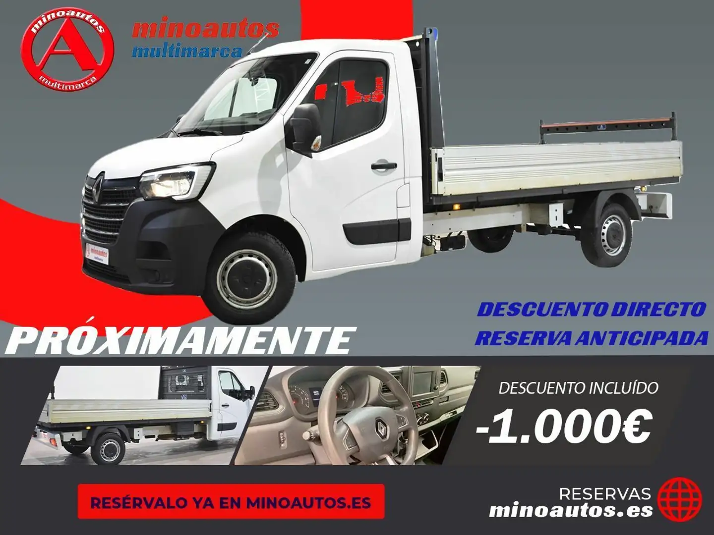 Renault Master CHASIS CABINA CAJA ABIERTA 3.5T L3 2.3 DCI Blanco - 1