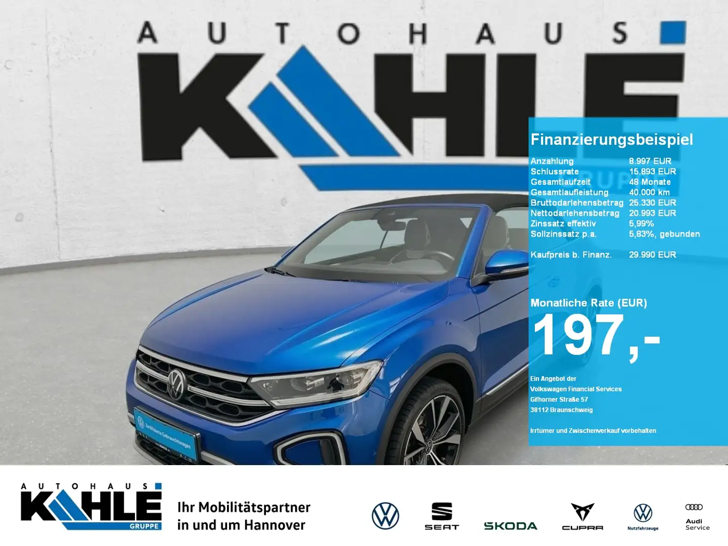 Volkswagen T-Roc Cabriolet Style 1.5 TSI OPF 110 kW 7-Gang-DSG Noir - 1
