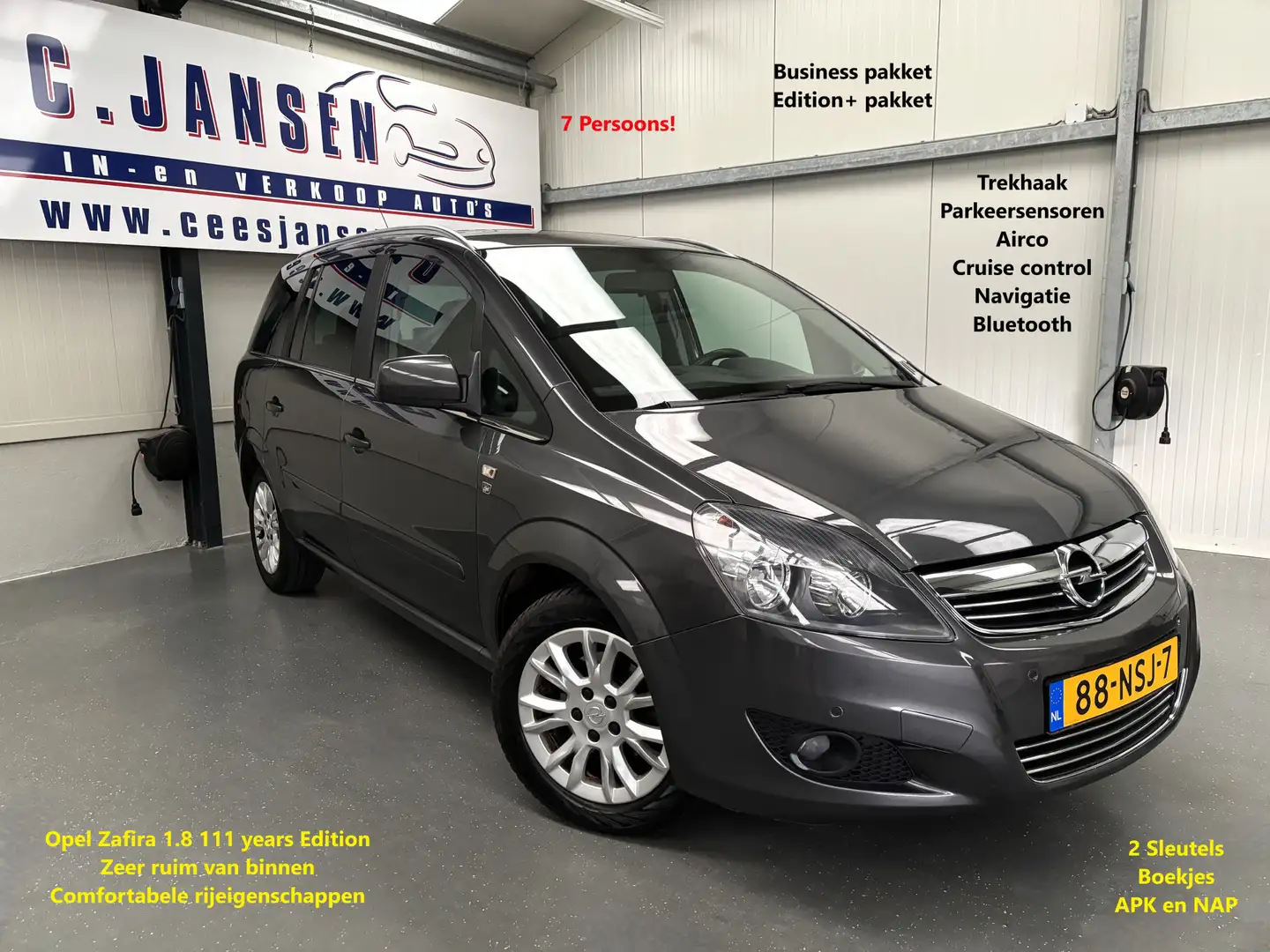 Opel Zafira 1.8 111 years Edition + VOL OPTIES !! Grijs - 1