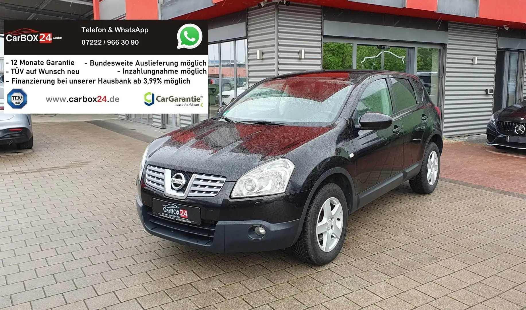 Nissan Qashqai Tekna, aus 1. Hand, AHK, TÜV 11/26, Service NEU Schwarz - 1