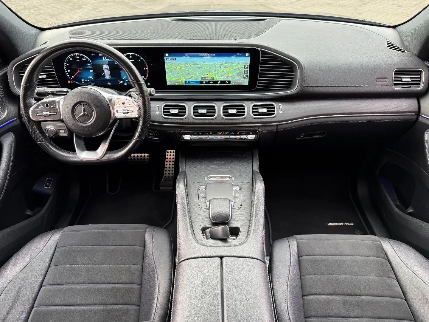 Mercedes-Benz GLE 400 D, AMG-LINE, PANORAMA, AHK, DE, 1.HAND Bleu - 2