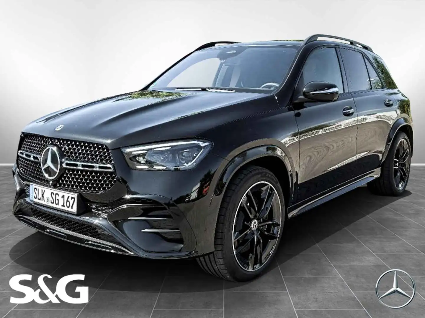Mercedes-Benz GLE 450 d 4M AMG MBUX+360°+M-LED+AHK+Distro+HUD Schwarz - 1