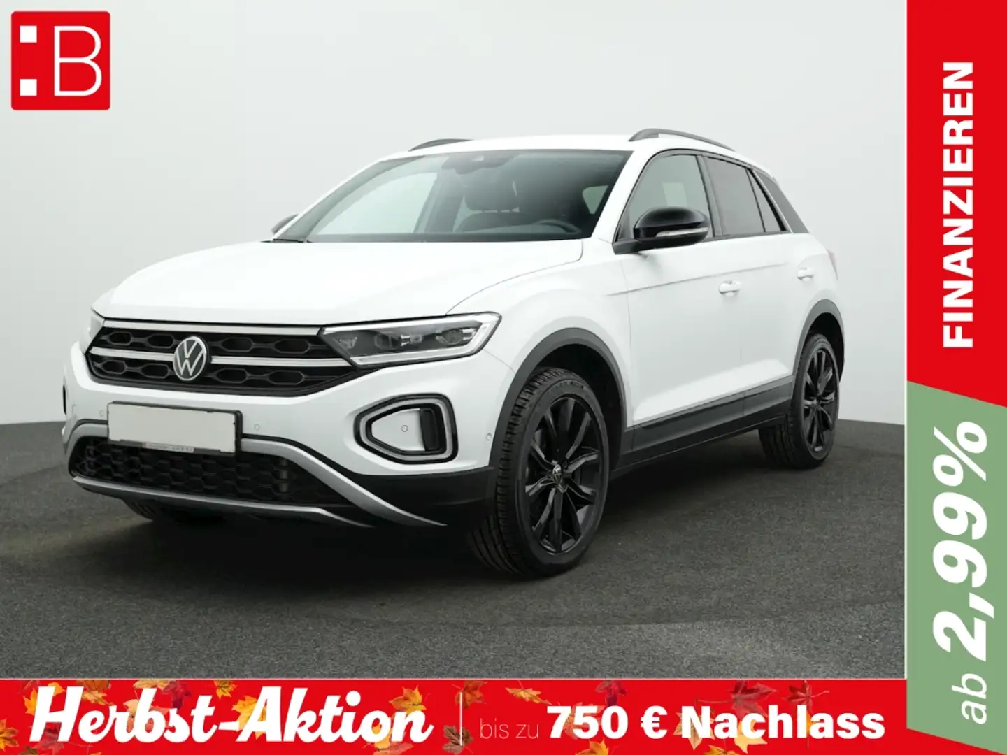 Volkswagen T-Roc 1.5 TSI DSG Black Style NAVI KAMERA IQ.DRIVE Weiß - 1