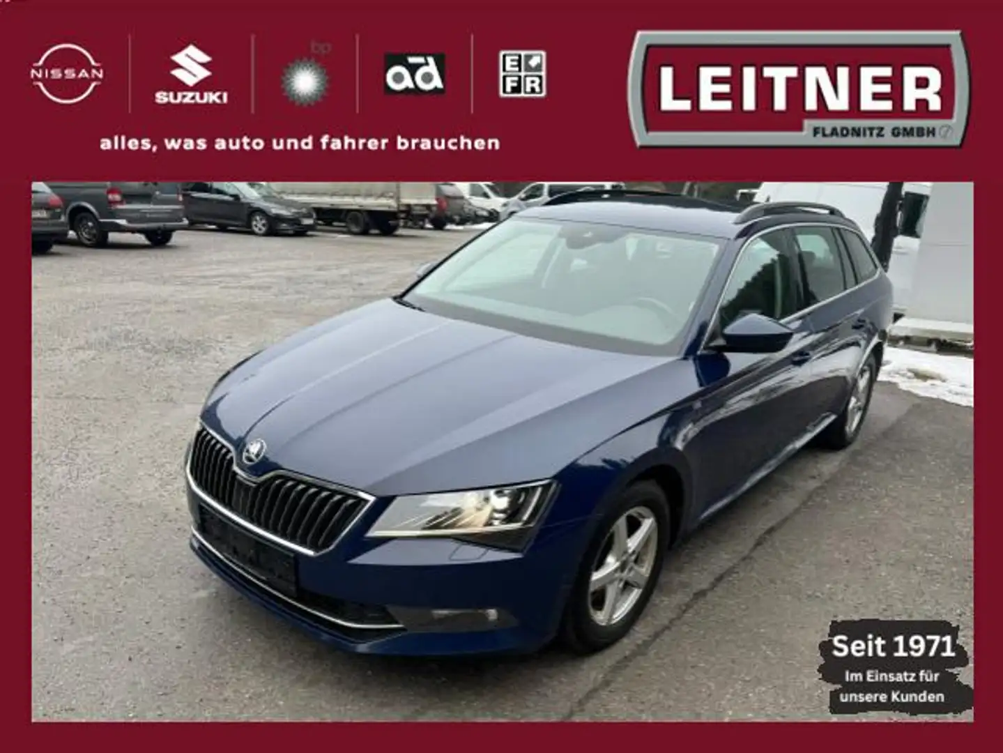 Skoda Superb Superb Kombi 2,0 TDI SCR 4x4 Sportline Blau - 1