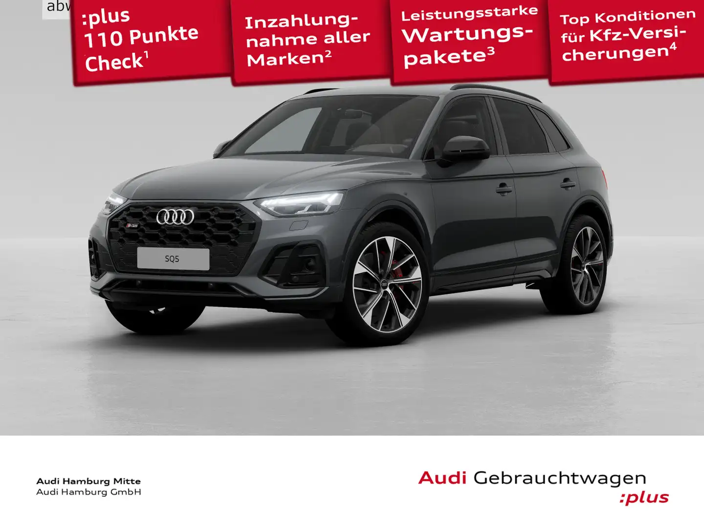 Audi SQ5 TDI quattro tiptronic Matrix AHK Head-Up Nav Gris - 1