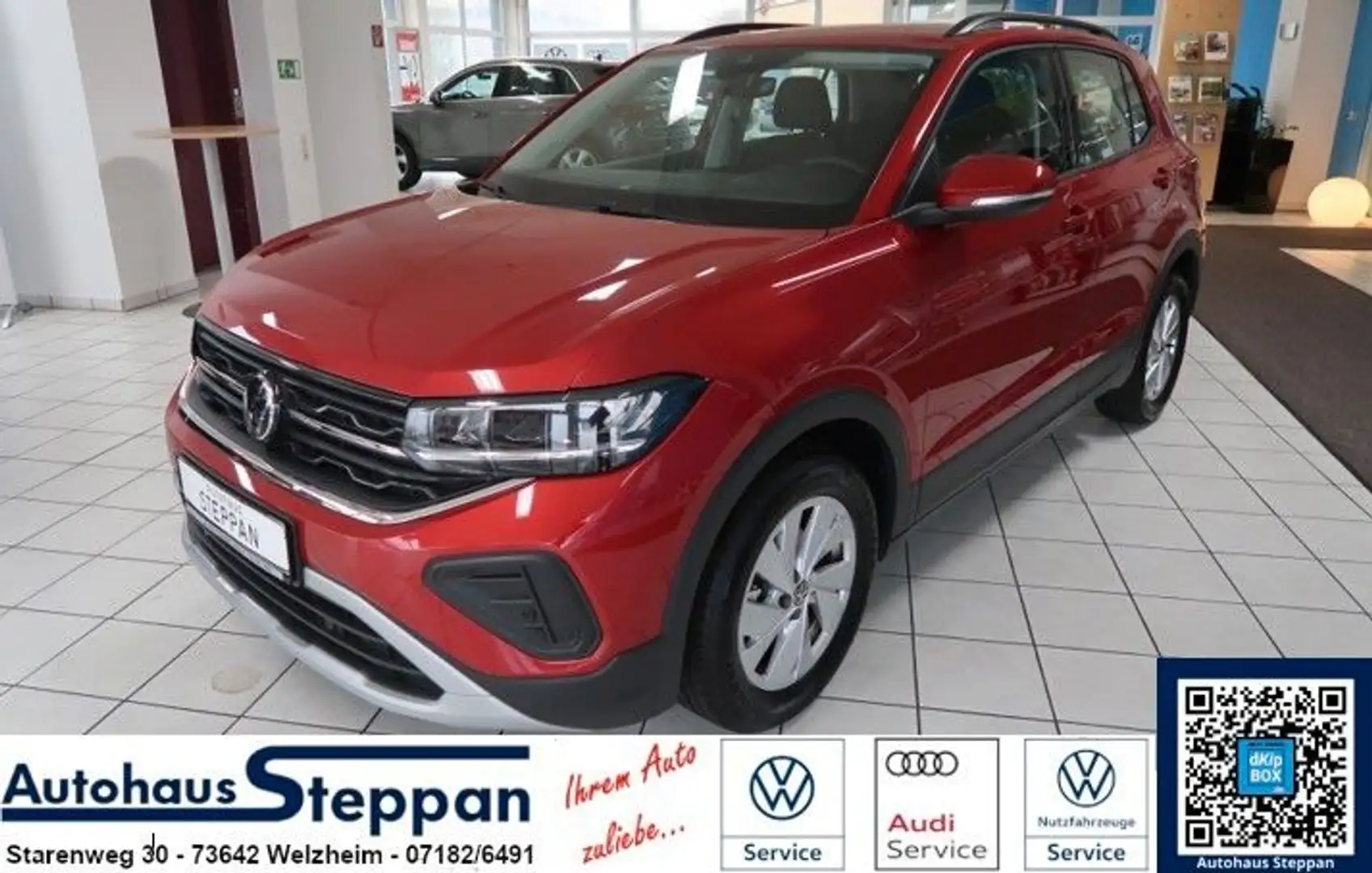 Volkswagen T-Cross 1.0 TSI Life +VW-Anschlussgarantie +Navi Rot - 1