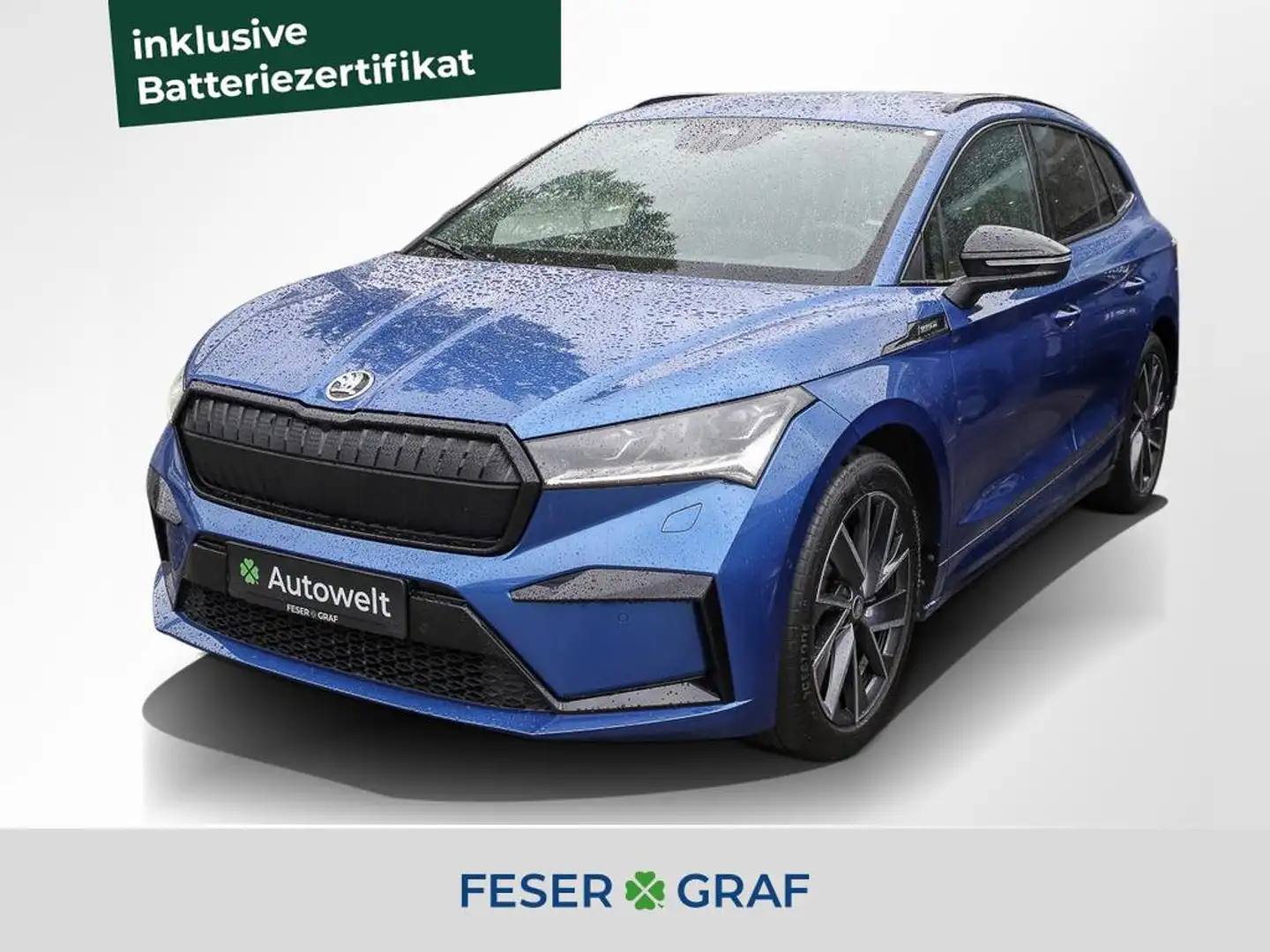 Skoda Enyaq iV 60 Sportline ACC Matrix Navi RüKa Sitzh. Blau - 1