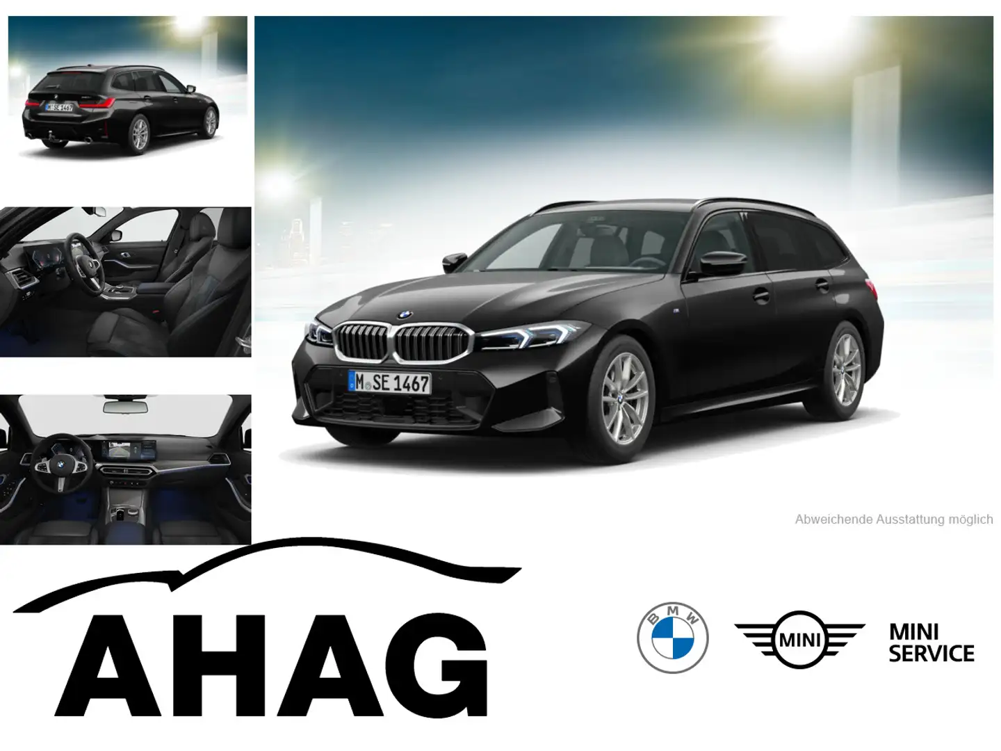 BMW 320 i Touring Auto Klimaaut. AHK Memory vorn HIFI Schwarz - 1