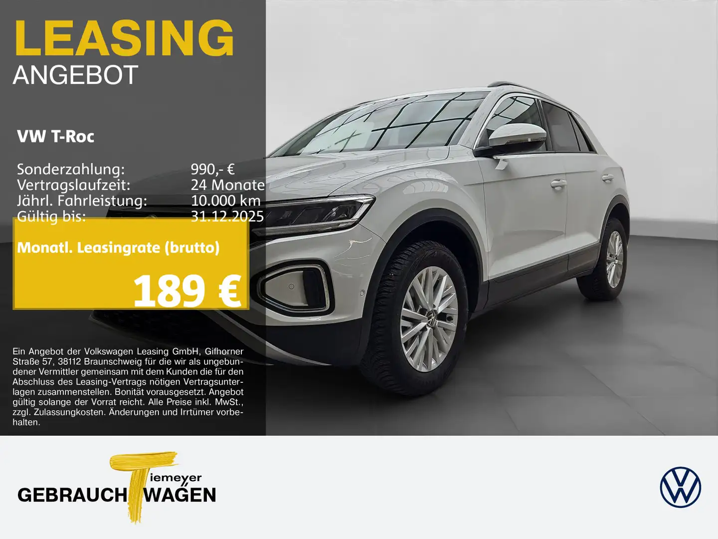 Volkswagen T-Roc 1.0 TSI LIFE LED PDC SITZHZ VIRTUAL Blanc - 1