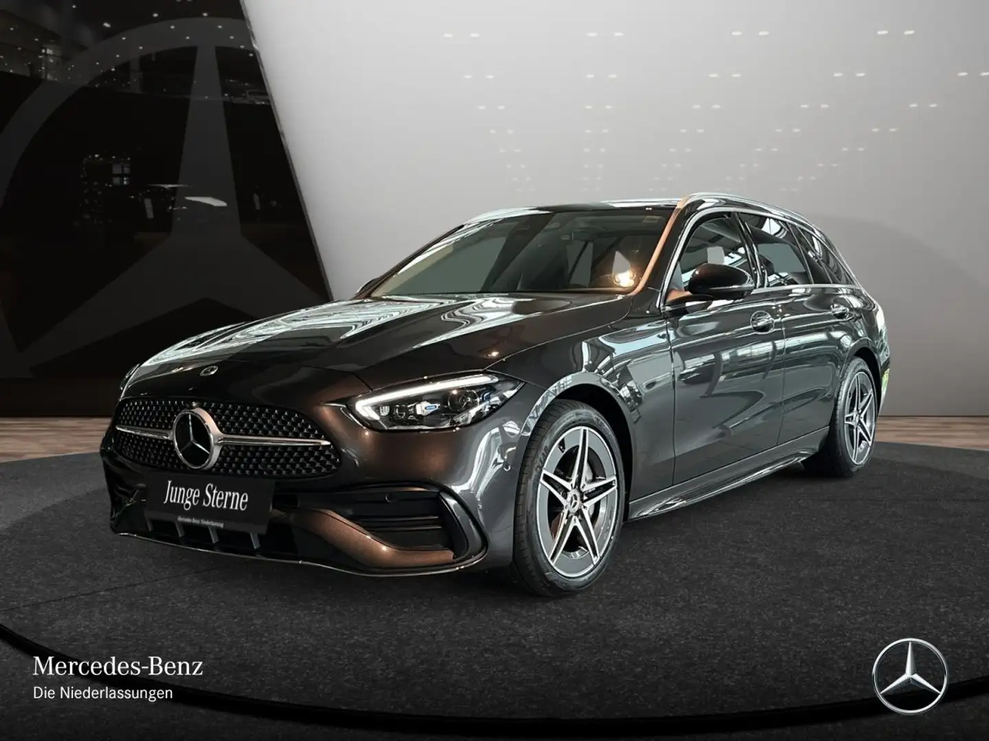 Mercedes-Benz C 300 de T 4M AMG+PANO+360+KEYLESS+9G Grau - 2