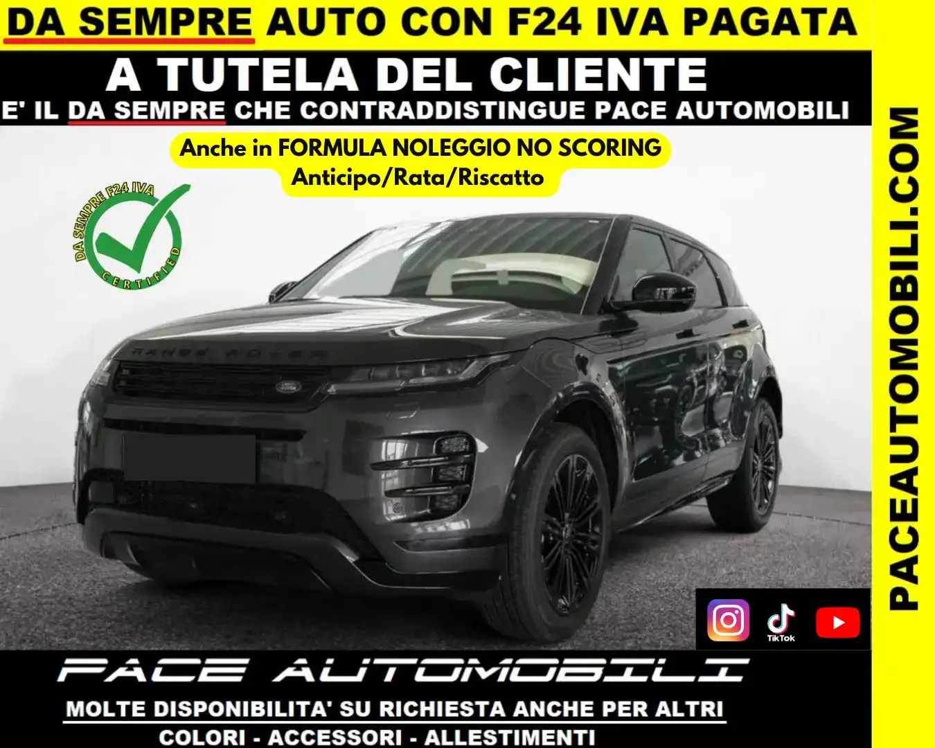 Land Rover Range Rover Evoque D200 RDYNAMIC R-DYNAMIC R DYNAMIC SE AWD BLACK ACC Grigio - 1