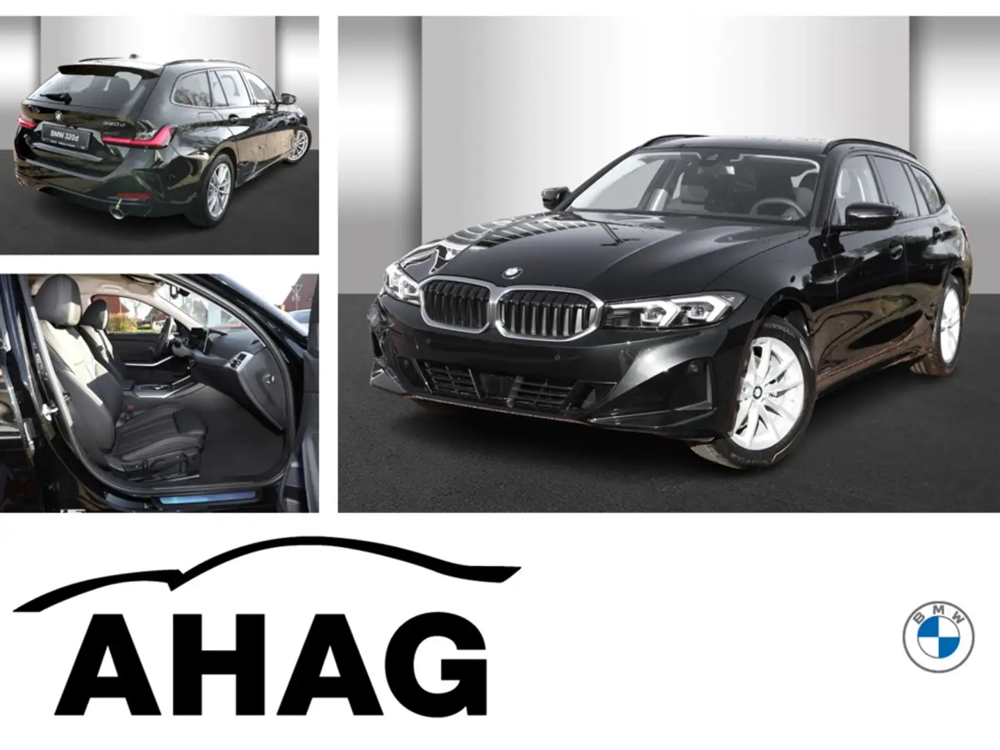 BMW 320 d Touring Automatik Sport Aut. Klimaaut. AHK Negro - 1