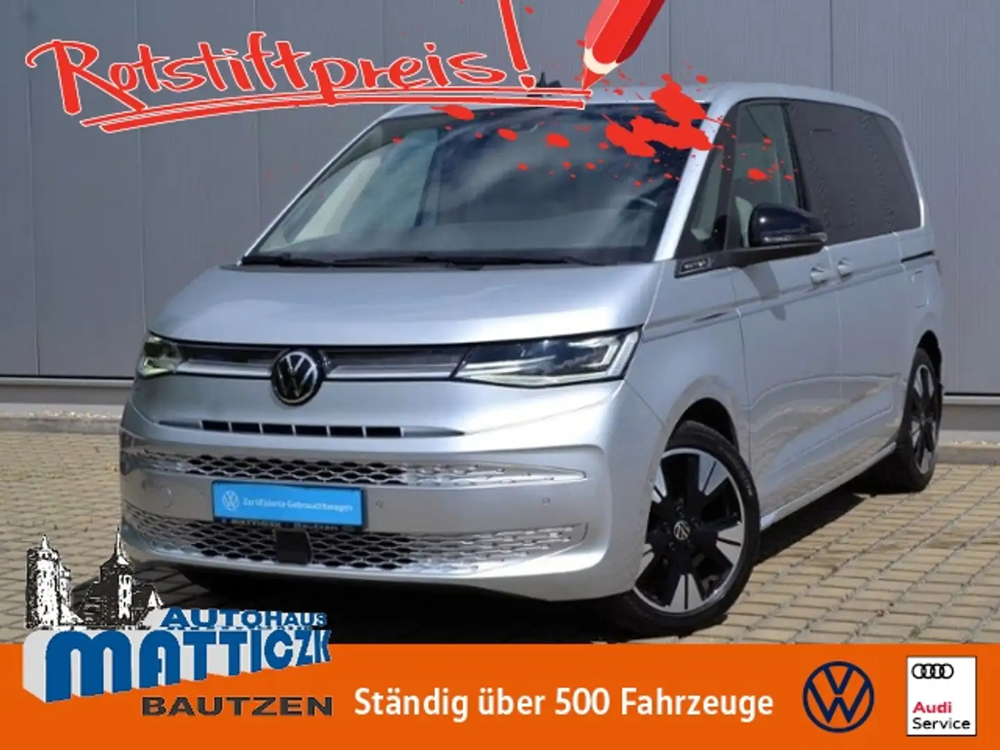 Volkswagen T7 Multivan 2.0 TDI DSG Style AHK/STAND-HZ/PANORAMA/MATRIX/19 Silber - 1