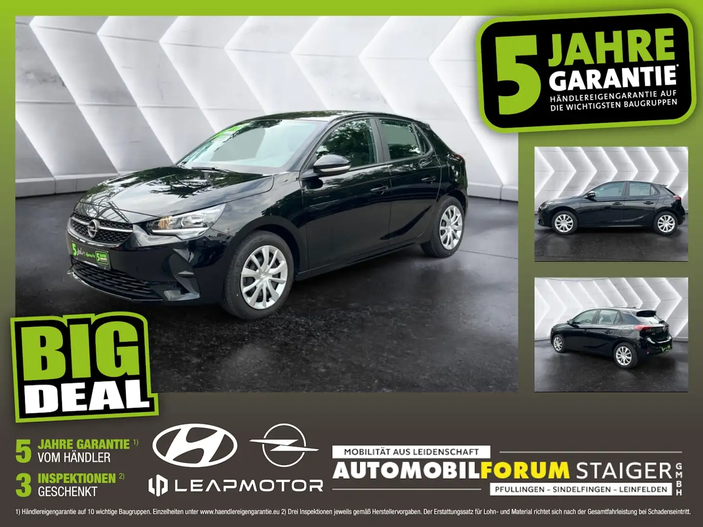 Opel Corsa F 1.2 Turbo Edition Matrix PDC SHZ SpurH Schwarz - 1
