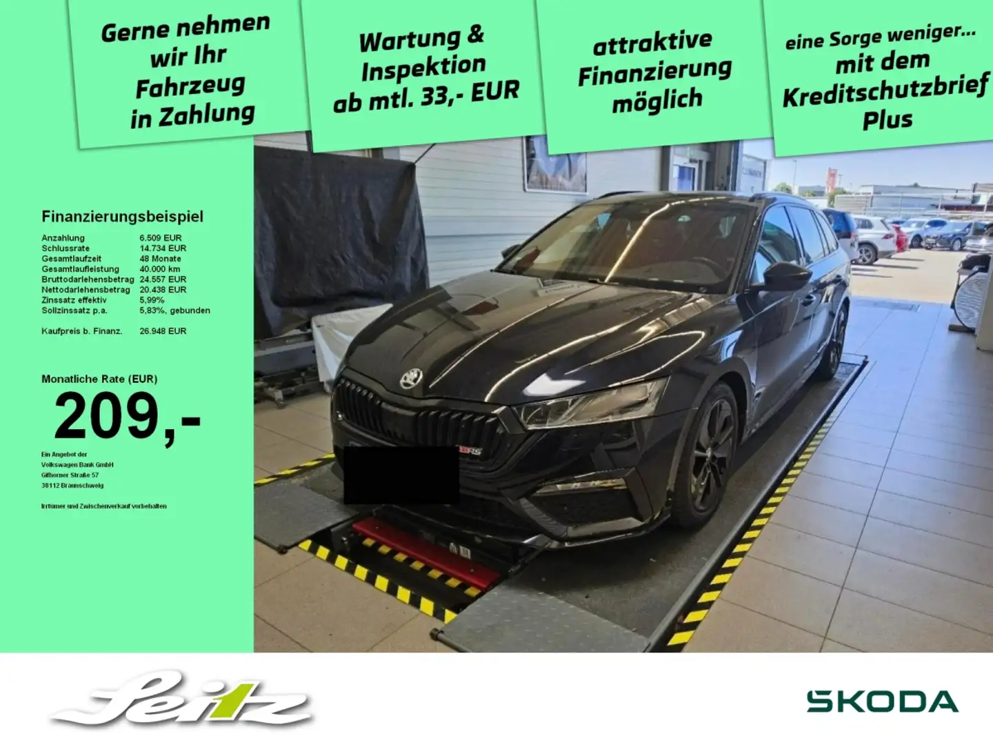 Skoda Octavia Combi 2.0 TSI RS *HEAD-UP*PANO*MATRIX*KAMERA* Black - 1