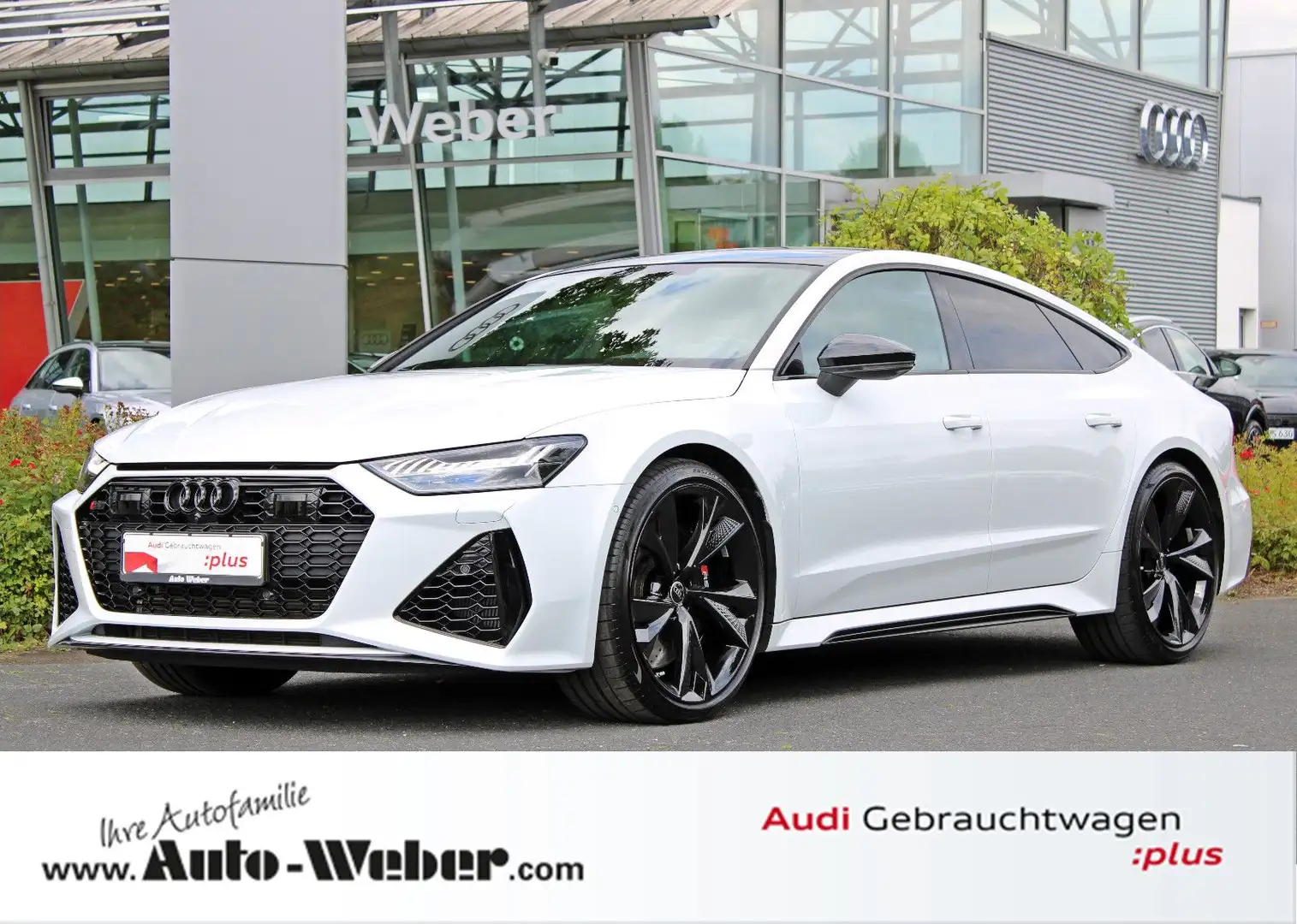 Audi RS7 BLACK PANO LASER LUFT RS SPORTABGAS B&O 280k Weiß - 1