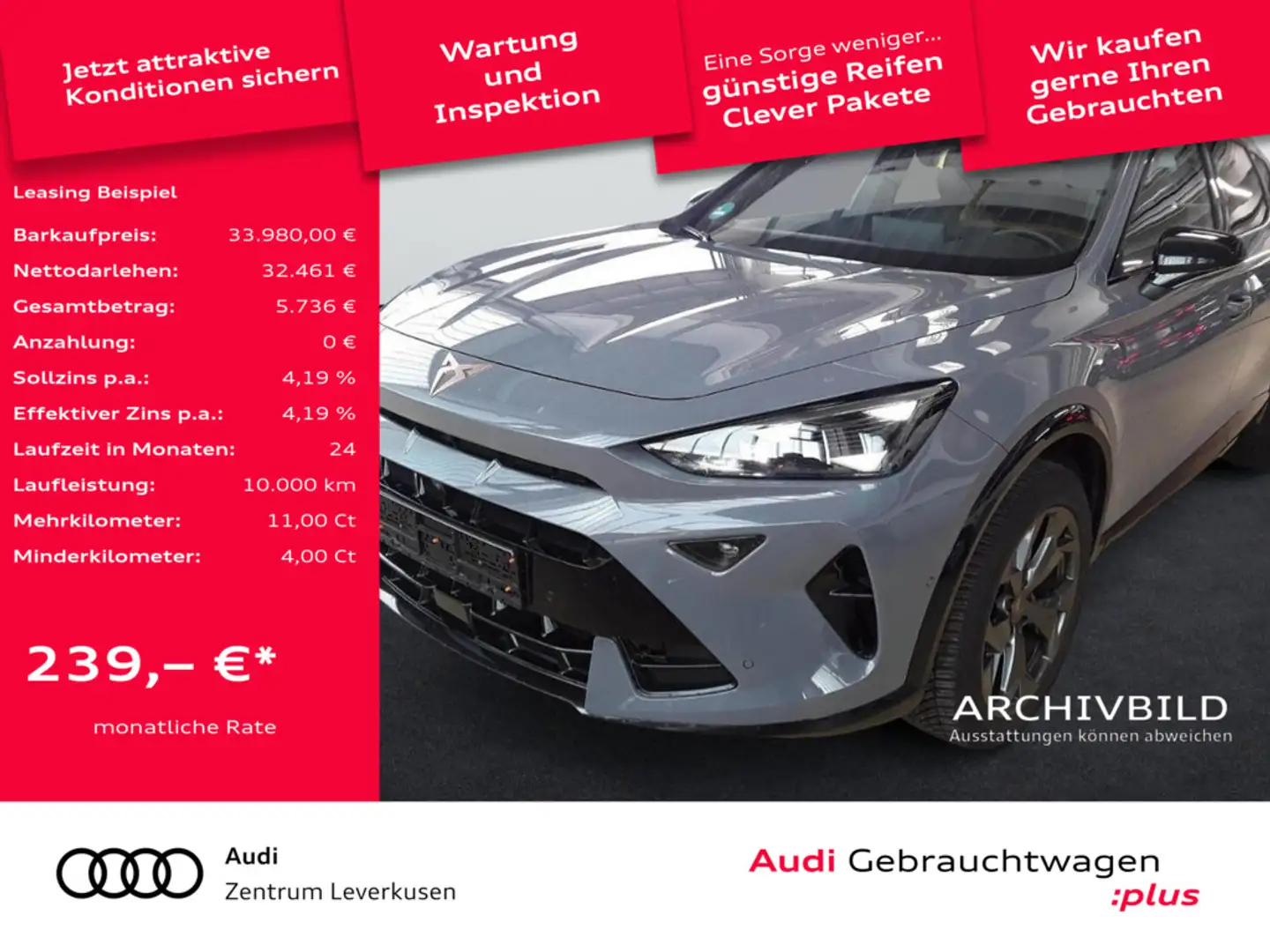 CUPRA Formentor NAVI VIRT ACC LEDER KAM 360° CARPLA Grau - 1