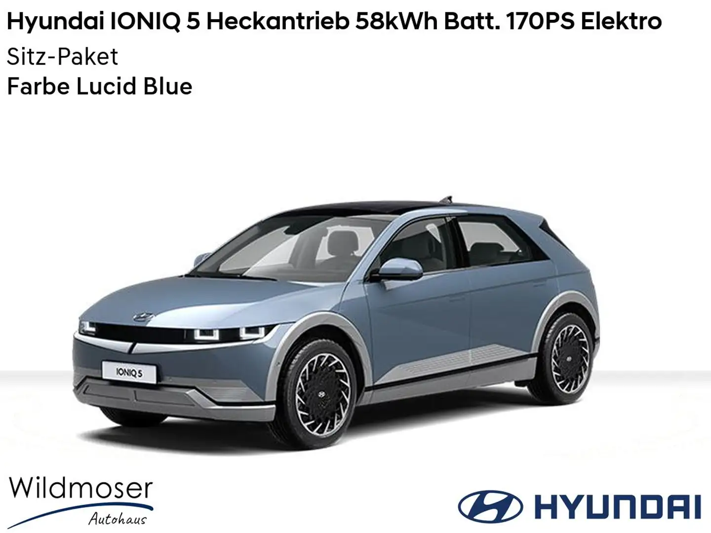 Hyundai IONIQ 5 ⚡ Heckantrieb 58kWh Batt. 170PS Elektro ⏱ Sofort v Blau - 1