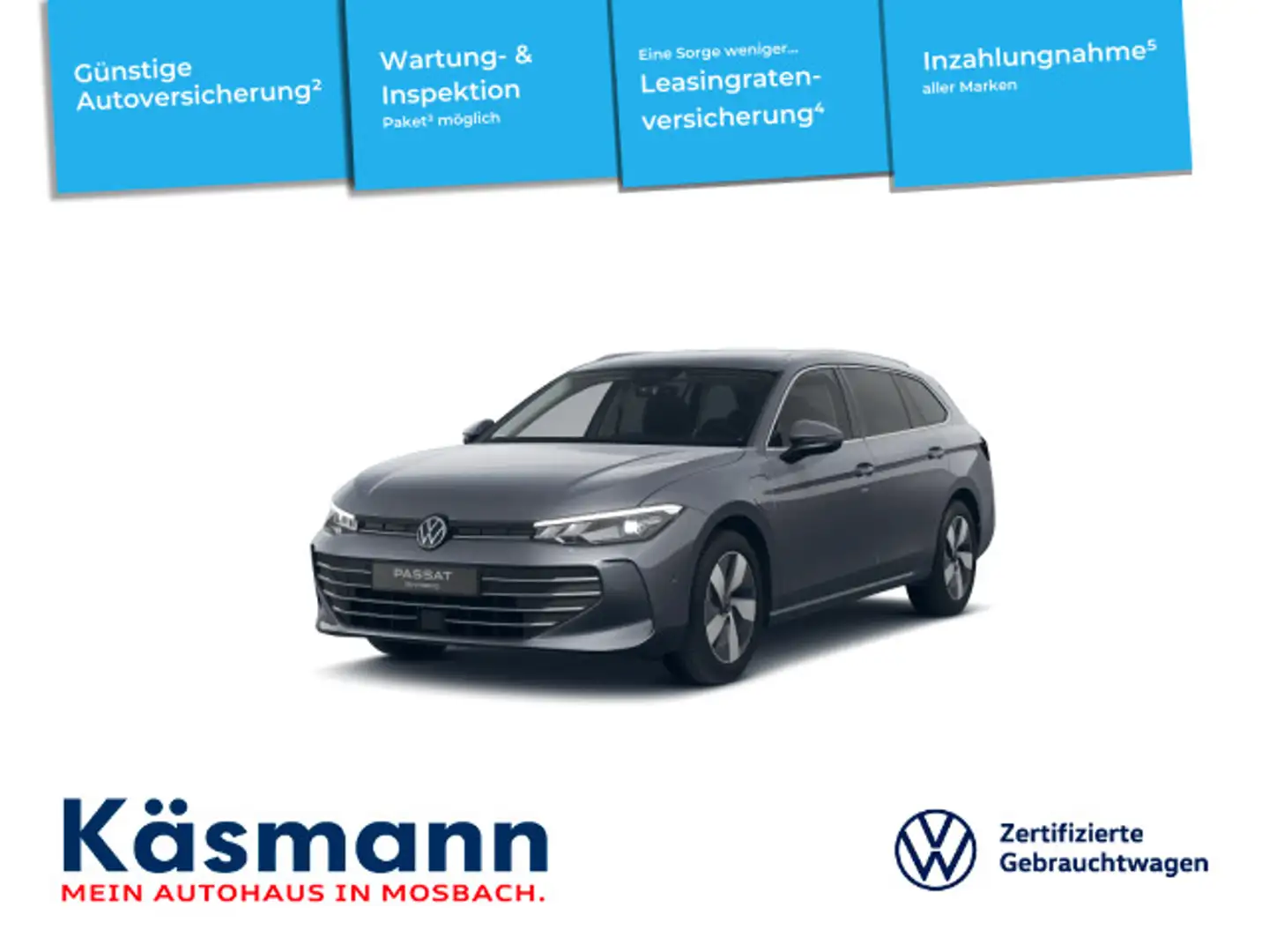 Volkswagen Passat Variant 1.5 eHybrid Business AHK KAM HUD Grau - 1