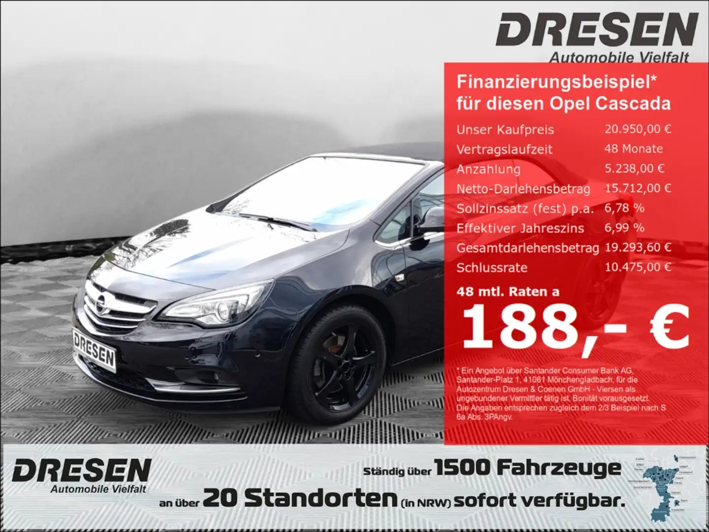 Opel Cascada Ultimate Navi*Xenon*Leder*SHZ*Kamera*Klimaautomati Blau - 1