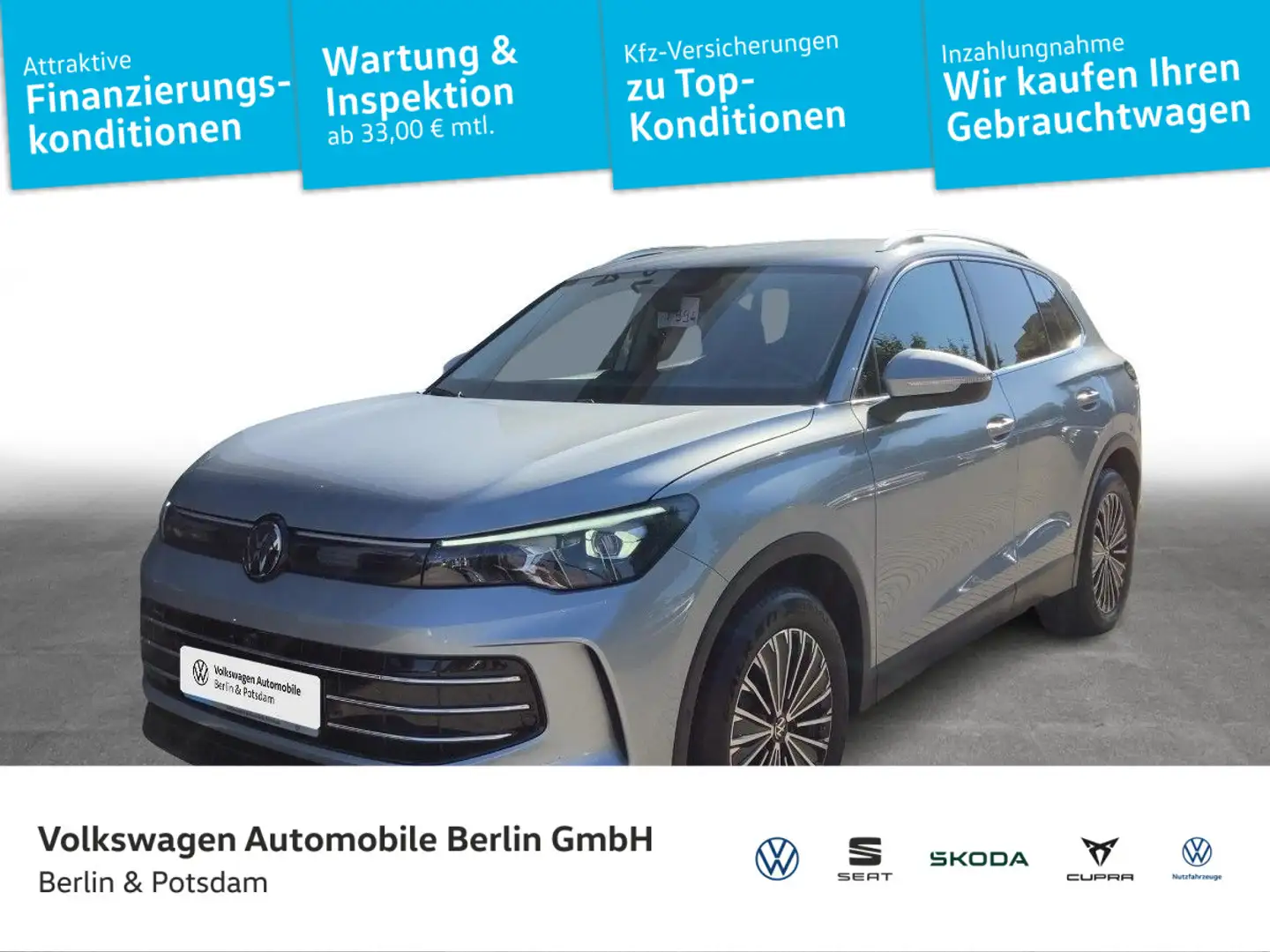 Volkswagen Tiguan 2.0 TDI Elegance DSG AHK LED Navi ACC Silber - 1