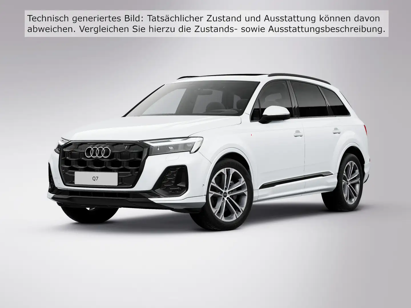 Audi Q7 50 TDI Q S LINE PANO 7-SITZE LUFT AHK HuD MAT Weiß - 2