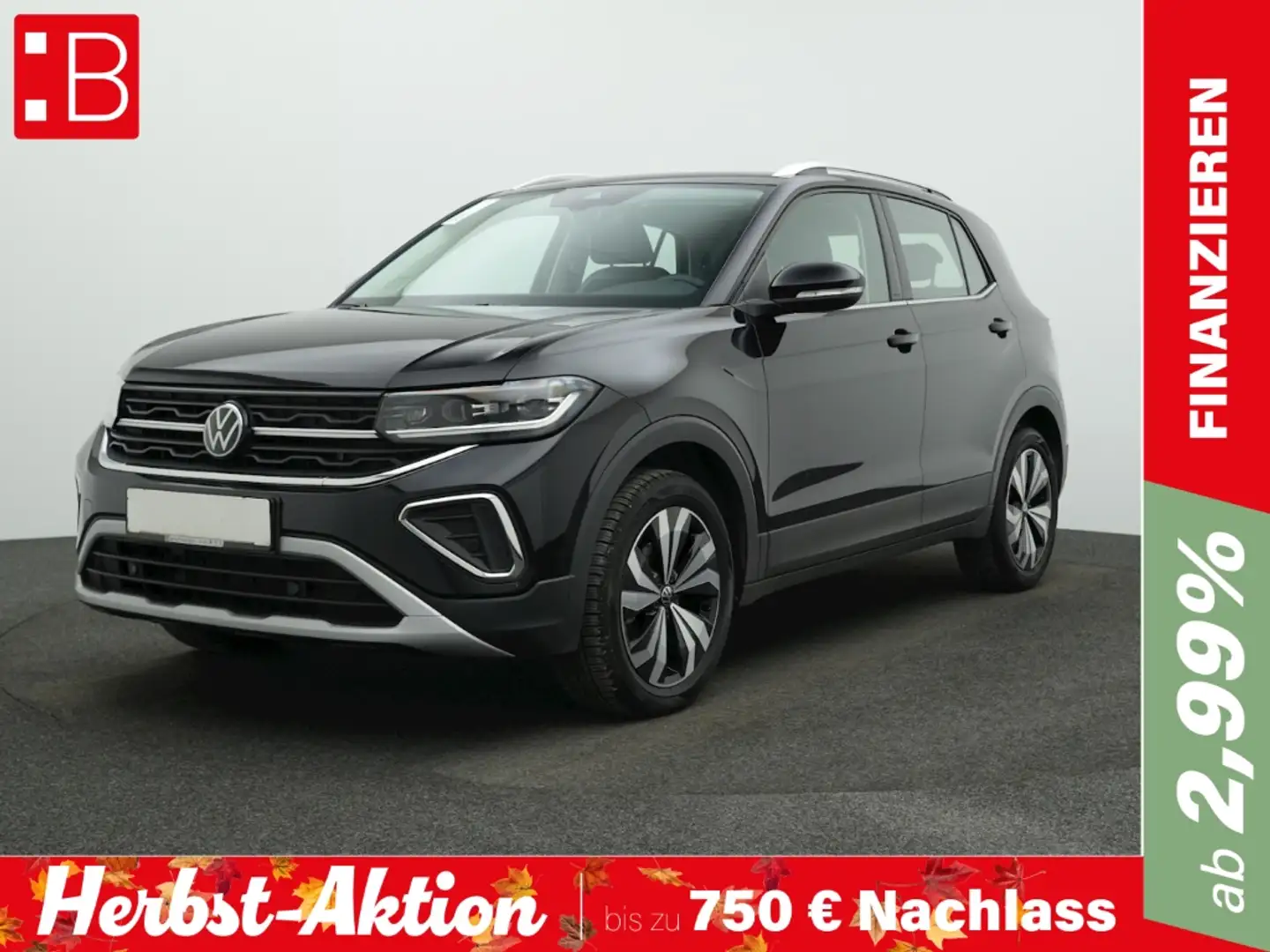 Volkswagen T-Cross 1.0 TSI Style IQ.LIGHT NAVI KAMERA Schwarz - 1