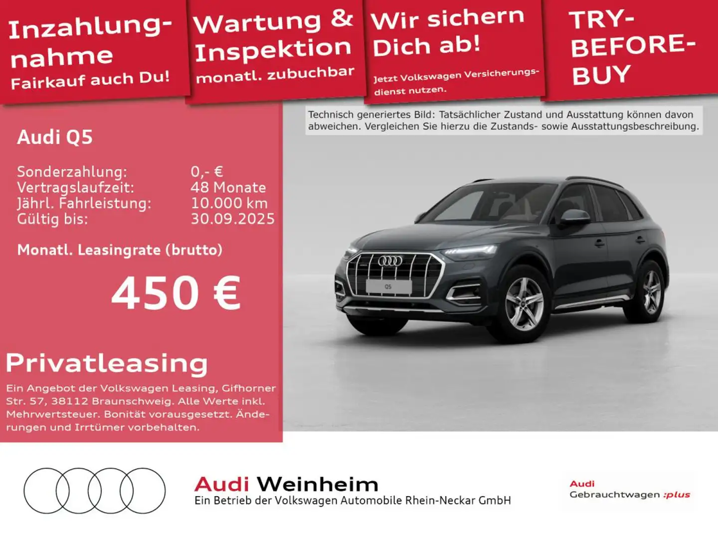Audi Q5 40 TFSI quattro AHK Matrix-LED Navi S-tronic G-202 Grau - 1