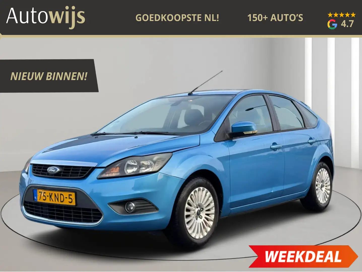 Ford Focus 1.8 Limited|NAVI|TREKHAAK|NL AUTO|CLIMA|CRUISE|GOE Blauw - 1