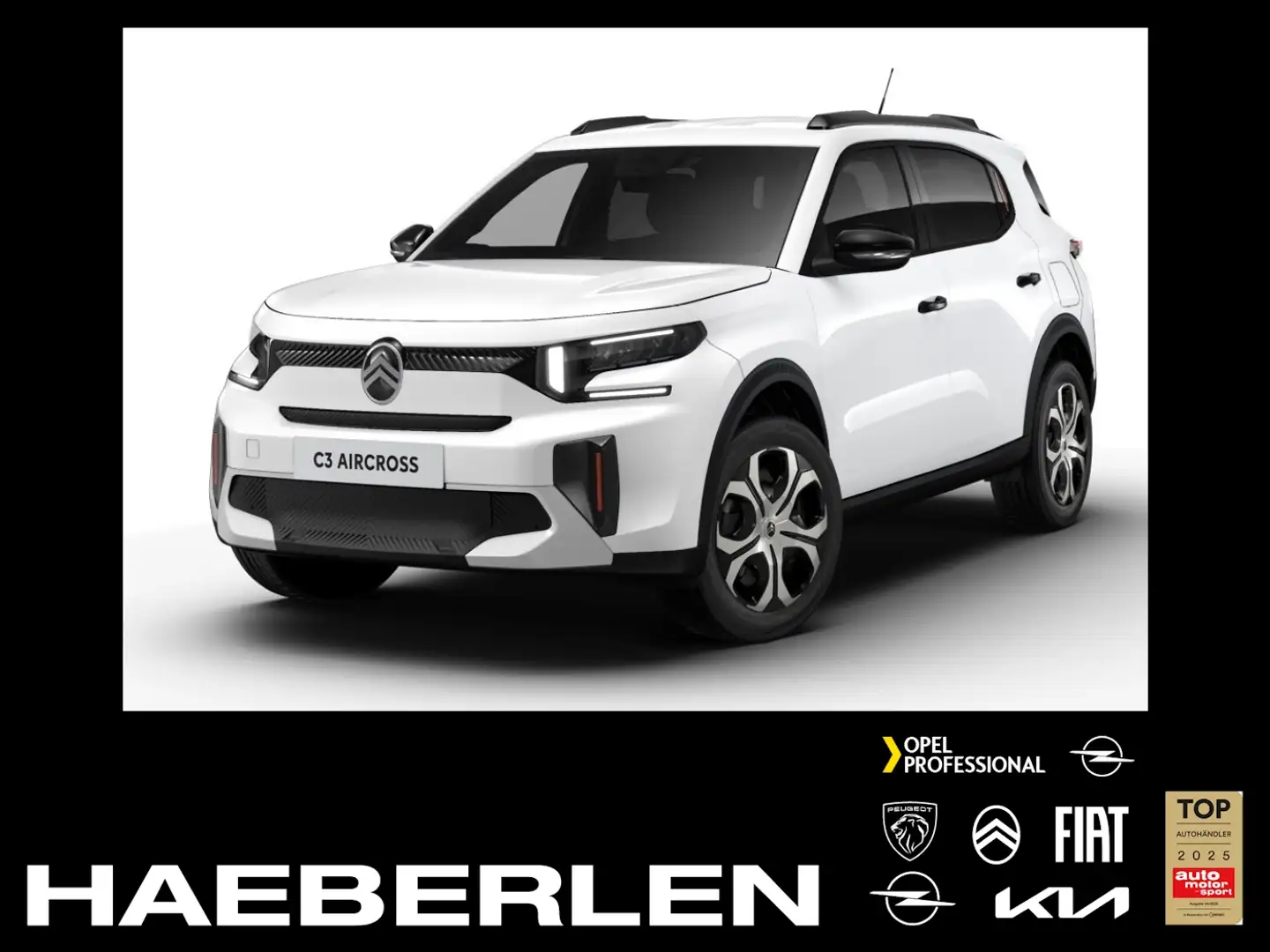 Citroen C3 Aircross 1.2PLUS Turbo 7Sitzer*Klima*Tempomat Blanc - 1