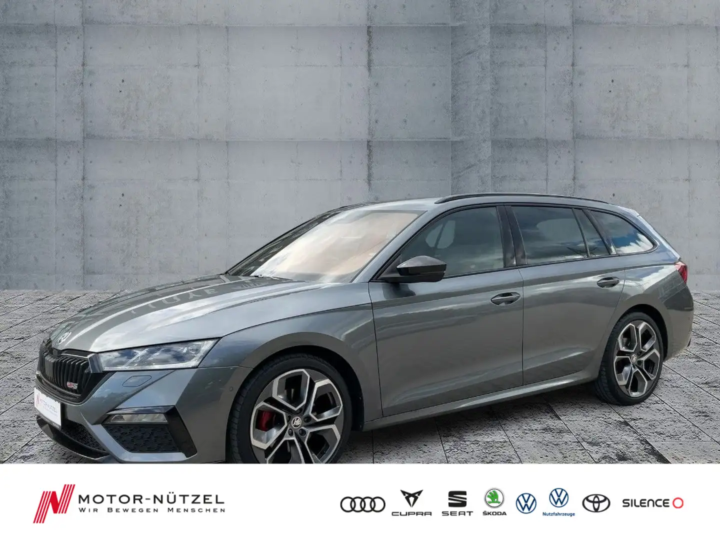 Skoda Octavia Combi RS 2.0 TDI 4x4 DSG MATRIX+NAVI+AHK Grijs - 1