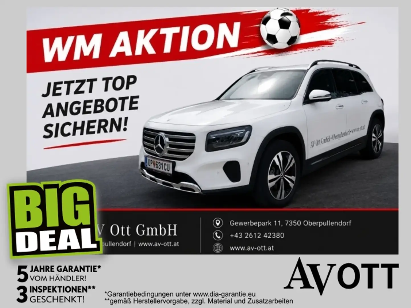 Mercedes-Benz GLB 200 d 4M Ö-Edition WM AKTION Weiß - 1