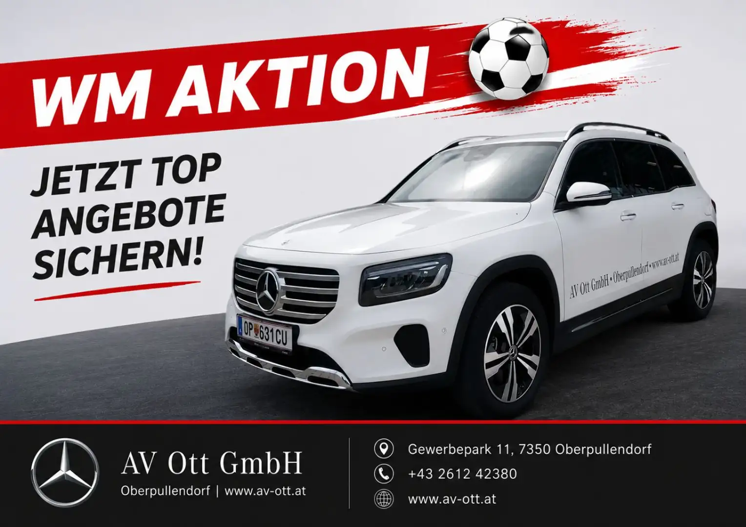 Mercedes-Benz GLB 200 d 4M Ö-Edition WM AKTION Weiß - 2